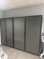 Twee grijze kasten, Huis en Inrichting, Kasten | Roldeurkasten en Archiefkasten, Ophalen, Gebruikt, 100 tot 150 cm, Meerdere deuren