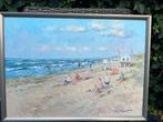Prachtige strandgezicht Zandvoort  van Noort, Antiek en Kunst, Kunst | Schilderijen | Klassiek, Ophalen of Verzenden