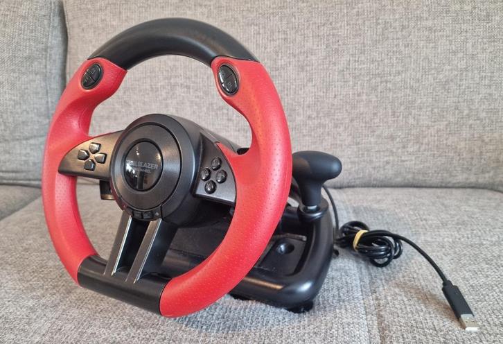Speedlink Trailblazer Racestuur + Pedalen + Tafelbevestiging, Spelcomputers en Games, Spelcomputers | Overige Accessoires, Zo goed als nieuw