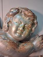 Antieke gietijzeren kerkengel, Ophalen of Verzenden