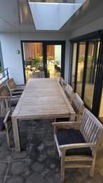 Hardhouten Tuinset met 8 Stoelen & Grote Tafel, Tuin en Terras, Tuinsets en Loungesets, Ophalen