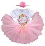 Eerste verjaardag kleding set met tutu, Meisje, Jurkje of Rokje, Nieuw, Ophalen of Verzenden
