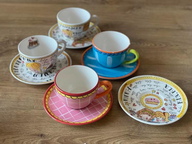 Blond Amsterdam kop en schotel, Huis en Inrichting, Keuken | Servies, Gebruikt, Kop(pen) en/of Schotel(s), Blond Amsterdam, Aardewerk