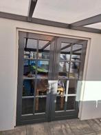 Mooie tuindeur met glas, Doe-het-zelf en Verbouw, Kozijnen en Schuifpuien, 75 tot 150 cm, Gebruikt, Deurkozijn, Ophalen of Verzenden