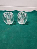 waxcinelichthouder kristal 2 stuks, Ophalen of Verzenden, 'T Olde Gre-j, Info@toldegrej.nl, Endepoelstraat 20f Didam
