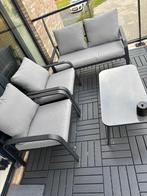 Central Park Milos Loungeset + Runnen - Donkergrijs, Tuin en Terras, Tuinsets en Loungesets, Ophalen, 4 zitplaatsen, Bank, Loungeset