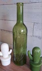 Cactus fles en 2 beeldjes en decoratie leuk moederdag kado, Huis en Inrichting, Woonaccessoires | Vazen, Minder dan 50 cm, Kunststof