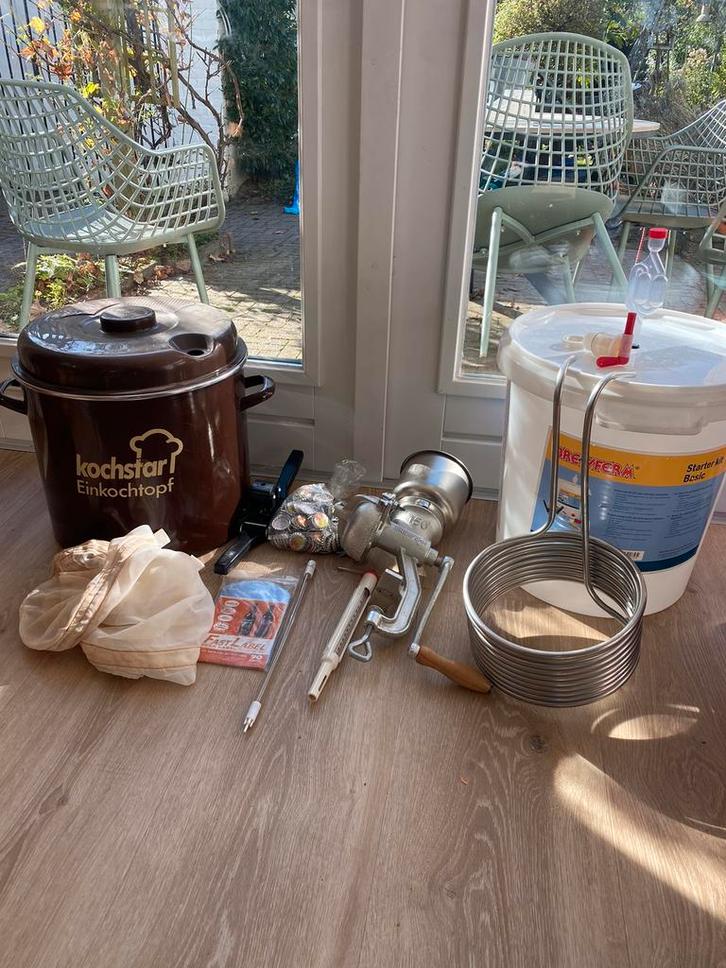 Bierbrouw set, Doe-het-zelf en Verbouw, Verf, Beits en Lak, Gebruikt, Wit, Ophalen of Verzenden