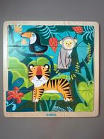 Houten puzzel djungle Djeco, Kinderen en Baby's, Speelgoed | Houten speelgoed, Ophalen, Zo goed als nieuw, Overige typen