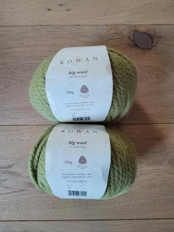 Rowan Big Wool - 2 bollen zachtgroene merino wol beschikbaar voor biedingen