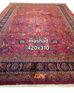 Groot Perzisch Tapijt mashad 420x310 wollen vloerkleed iran, Huis en Inrichting, Stoffering | Tapijten en Kleden, Groot Perzisch tapijt 4x3 wollen vloerkleed handgeknoopt Iran