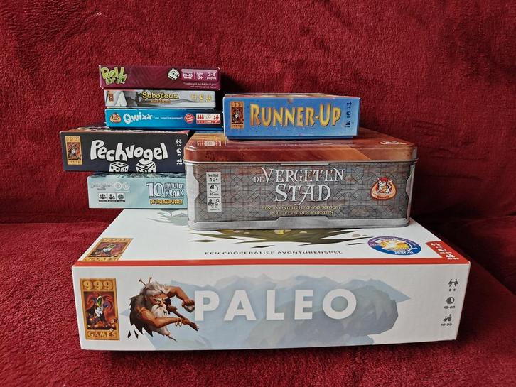 8 Bordspellen: Paleo, Qwixx (kaartspel) , Saboteur, en meer!, Hobby en Vrije tijd, Gezelschapsspellen | Bordspellen, Gebruikt