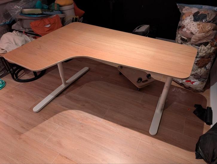 Ikea Bekant Hoekbureau links 160x110, Huis en Inrichting, Bureaus, Gebruikt, Bureau, In hoogte verstelbaar, Ophalen