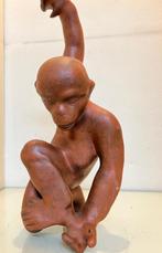 art deco terracotta aap, Antiek en Kunst, Ophalen of Verzenden
