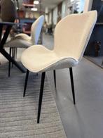 4x stoel boucle - 4x stoel bouclé stof - 4x stoel ivoor, Ophalen, Wit, Nieuw, Eén