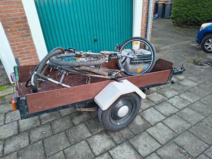Aanhangwagen met bladveren, Auto diversen, Aanhangers en Bagagewagens, Gebruikt, Ophalen