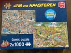 056 Jan Van Haasteren puzzel Drogisterij/Park 2x1000 stuks, Ophalen of Verzenden, 500 t/m 1500 stukjes, Zo goed als nieuw, Legpuzzel