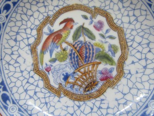 1900 kop en schotels Louis Regout decor 601 paradijsvogel, Antiek en Kunst, Antiek | Porselein, Verzenden