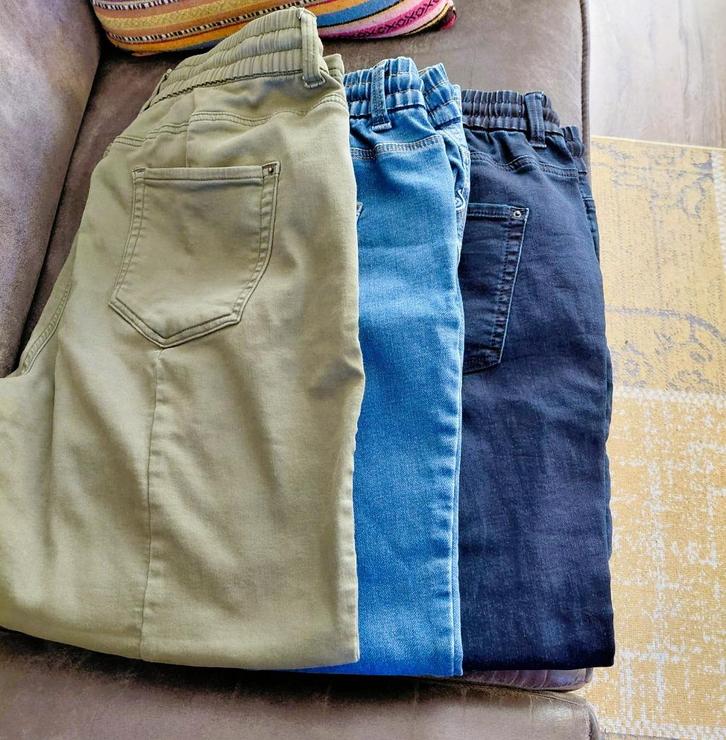 3x  nieuwe Denim jogger broek maat 48/50, Kleding | Dames, Spijkerbroeken en Jeans, Nieuw, Overige jeansmaten, Blauw, Ophalen of Verzenden