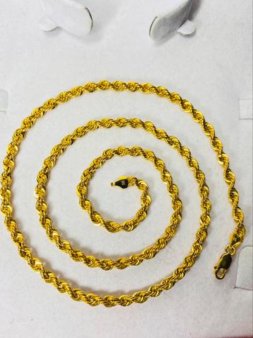 Gouden ketting - rope chain - 14 karaat beschikbaar voor biedingen