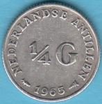 Nederlandse Antillen 1/4 gulden 1965 Juliana zilver, Postzegels en Munten, Munten | Nederland, Zilver, Ophalen of Verzenden, Koningin Juliana