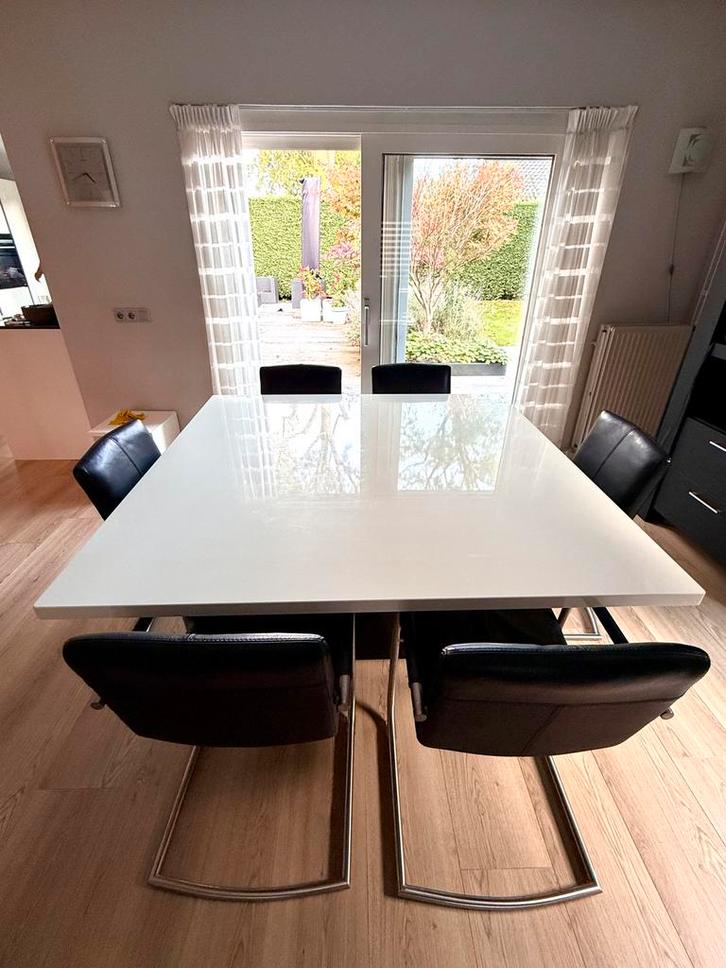 Eettafel met 6 stoelen, Huis en Inrichting, Complete eetkamers, Gebruikt, Ophalen