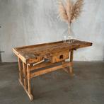 Oude timmermanswerkbank, antieke werkbank, dressoir, Antiek en Kunst, Curiosa en Brocante, Ophalen