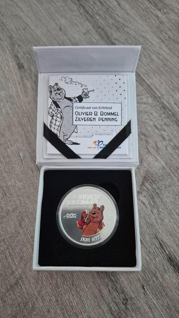 Olivier B. Bommel Zilveren Penning – Proof Kwaliteit, Postzegels en Munten, Edelmetalen en Baren, Zilver, Verzenden