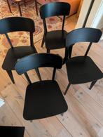 Set van 4 IKEA Lisabo stoelen, Huis en Inrichting, Ophalen, Zwart, Zo goed als nieuw, Vier