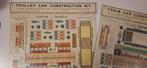 Bouwplaat Train & Trolley Car - Vintage Constructie Kit, Verzamelen, Ophalen of Verzenden, Zo goed als nieuw, Decoratie
