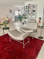 2 x Leolux Volare Leer Senso Mist plus Volare Poef Volare, Huis en Inrichting, Fauteuils, Ophalen, Zo goed als nieuw, Leer