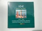 België 2002 10 Euro Zilver Noord-Zuid verbinding Brussel, Setje, Zilver, België, Ophalen of Verzenden
