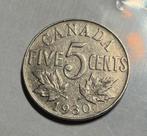 5 cent Canada 1930, Postzegels en Munten, Munten | Amerika, Ophalen of Verzenden