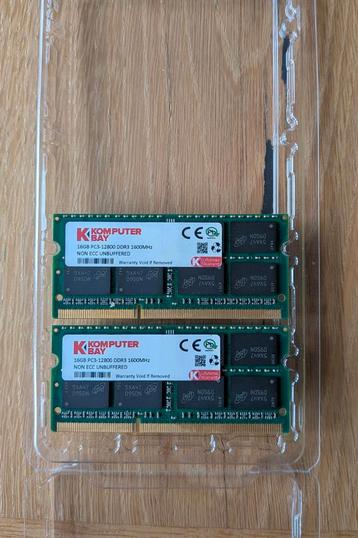 32GB (2x16GB) DDR3 1600MHz Geheugen -Nieuw! beschikbaar voor biedingen