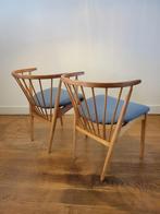 Set van 2 Deense eetkamerstoelen van Helge Sibast, No.6, Huis en Inrichting, Ophalen, Gebruikt, Twee, Bruin