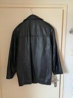 Zwarte leren driekwart heren winterjas, Kleding | Heren, Ophalen of Verzenden, Zo goed als nieuw, Maat 48/50 (M), Zwart