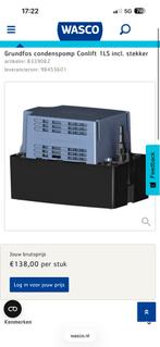 Grundfos condenspomp Conlift 1LS nieuw in doos!, Doe-het-zelf en Verbouw, Verwarming en Radiatoren, Minder dan 30 cm, Overige typen