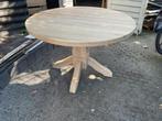 Eiken uitschuifbare tafel onbehandeld, Ophalen of Verzenden, Rechthoekig