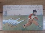 ansichtkaart - Nederlandse jongen en ganzen, Ophalen, 1920 tot 1940, Gelopen, Overig Europa