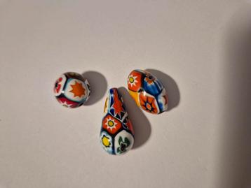 Vintage millefiori kralen  beschikbaar voor biedingen