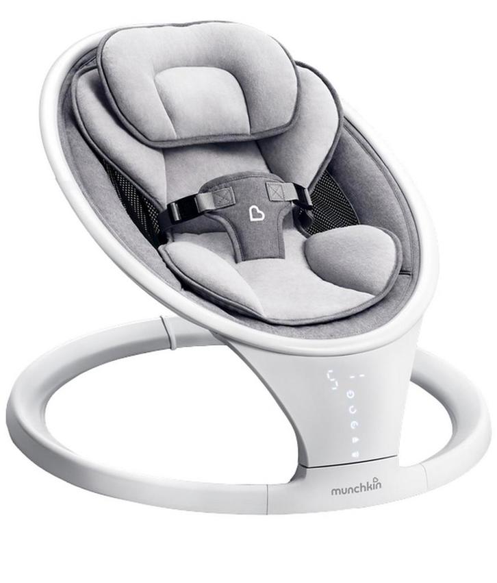 Munchkin Swing Grey Babyshommel, Kinderen en Baby's, Wipstoeltjes, Nieuw, Schommelstoel, Overige merken, Met gordel(s) of riempje(s)