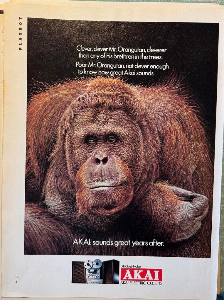 Advertentie Akai audio en video jaren ‘70, Verzenden, 1960 tot 1980, Buitenland, Knipsel(s)