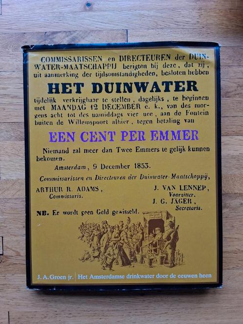 Het drinkwater een cent per emmer Amsterdamse drinkwater, Boeken, Geschiedenis | Stad en Regio, Zo goed als nieuw, 20e eeuw of later