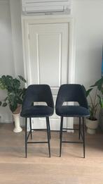 Two velevet bar chairs - Loods5, Huis en Inrichting, Barkrukken, 2 krukken, Ophalen of Verzenden, Zo goed als nieuw, 60 tot 90 cm