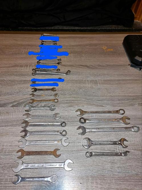 steeksleutels en ringsleutels 6 tot en met 19, Doe-het-zelf en Verbouw, Gereedschap | Handgereedschap, Gebruikt, Ophalen of Verzenden