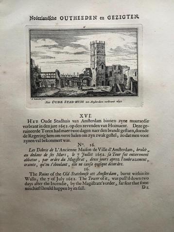 016 / Amsterdam het Oude stadhuis na de brand 1725 beschikbaar voor biedingen