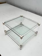 Plexi, brass, glass Hollywood Regency salontafel jaren 80, Ophalen