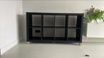 Zwarte dressoir tv kast open vakken op pootjes Kallax IKEA, Minder dan 100 cm, 25 tot 50 cm, Minder dan 150 cm, Met plank(en)