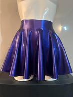 Latex full circle skater skirt metallic purple NEW, Verzenden, Nieuw, Boven de knie