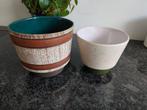 2 vintage bloempotten uit de jaren '60., Ophalen of Verzenden